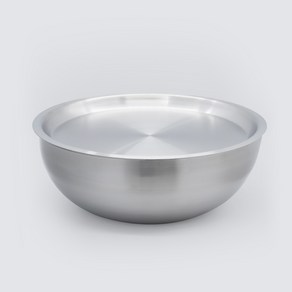 [리본제이]304 스텐 계량 커버 샐러드 믹싱볼 + 전용 트레이 커버 세트 (대/4000ml), 스텐 믹싱볼 (대) + 뚜껑 세트, 1개