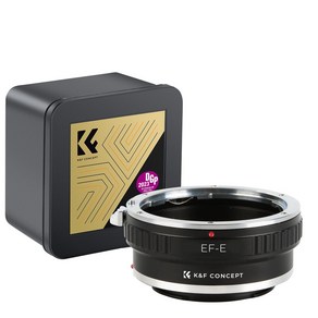 KnF EF-E 렌즈 어댑터 캐논 EF/EF-S 렌즈 - 소니 E 바디 (뒤캡옵션) Canon EF Lens to Sony E adapte (E cap option), EOS-NEX 어댑터, 1개