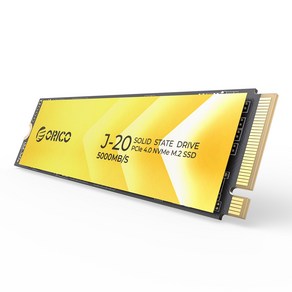 오리코 M.2 Nvme Gen4x3 2280 SSD 열 싱크(포함) J20, 1TB