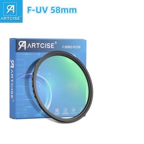 ARTCISE MC UV 적용 대상 카메라 필터 HD 광학 유리 방수 자외선 보호 렌즈 필터, F-UV 58mm, 1개