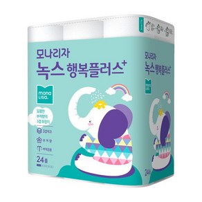 모나리자 녹스 행복플러스 3겹 24롤 1팩 롤화장지 롤휴지, 24개