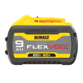 디월트 60V MAX (3.0Ah) / 20V MAX (9.0Ah) FLEXVOLT 프리미엄 배터리 DCB609