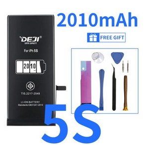 DEJI-아이폰 5se 배터리 x 6s 7 6 8Plus XS1112 충전식 배터리 도구 포함 실제 고용량 교체 0 사이클 IPhone 5se