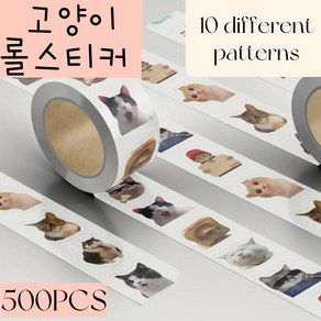 500피스 고양이 캣츠 스티커 10종 500pcs 귀여운 고양이밈 다꾸 스티커팩 스티커모음 다이어리 노트북 공책 꾸미기