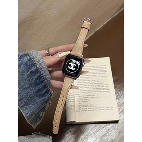레이언 애플워치 가죽호환밴드 스트랩 38/40/41mm 42/44/45/49mm적용, 38mm/40mm/41mm, 베이지