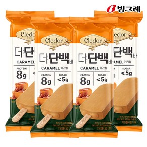 [빙그레] 끌레도르 더단백바 카라멜 단백질 아이스크림, 12개, 85ml