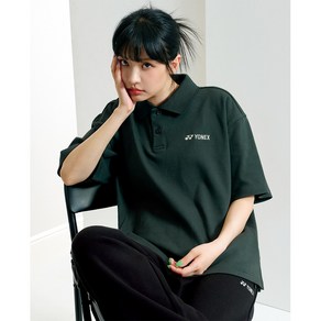 요넥스 티셔츠 2024FW 243TS056U DARK GREEN 남여공용 카라 배드민턴 티셔츠 오남스포츠