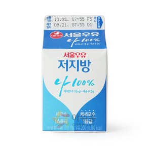 저지방우유 서울우유 200ml, 1개