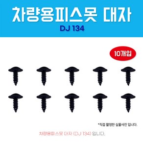 카박사/DJ-134/자동차보도/5X14/10개입/대자/태핑나사/와샤붙이/피스/차량용피스못/검정피스못, 10개