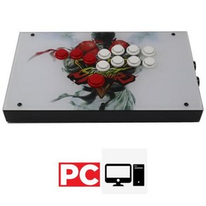 RACJ800B 모든 버튼 레버리스 스타일 아케이드 조이스틱 파이트 스틱 게임 컨트롤러 PS5 PS4 PS3 PC Sanwa OBSF24 30 아트워크, 1개, 5) PC Vesion Atwok3