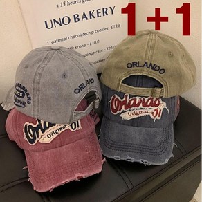 [잘샀네1+1] 빈티지 야구모자 Vintage Cap 워싱모자 남녀공용 Olando