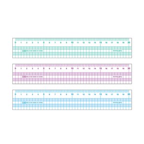 1200 컬러 방안자(20cm), 블루, 1개