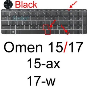 실리콘 게이밍 2024 키보드 커버 HP Omen 15 14 15t 15z 트랜센드 슬림 14-fb 15-ek 15-en 15-dc 15-ce 보호대 스킨 케이스, Black, 1개