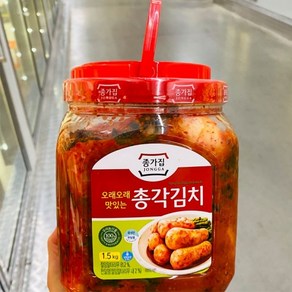 종가집 오래오래 맛있는 총각김치 통, 아이스박스 포장, 1개, 1.5kg