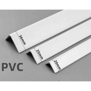 PVC 벽 모서리 마감재 틈막이 굽도리 쫄대 PVC코너비드 몰딩 천장 스트립 가장자리, 1개, 1. 20mm 흰색 광택 0.8m