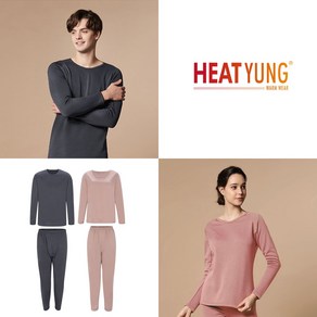 히트융 HEATYUNG 남여 실속 폴리기모 동내의 상하 세트