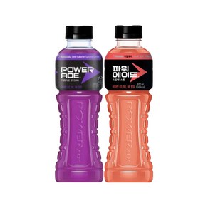 [한번에먹자쇼핑몰] 파워에이드 600ml 이온음료 혼합 2종 세트구성 / 파워에이드 퍼플스톰10 +스칼렛스톰10 총20페트입, 20개