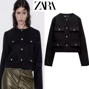 자라 여성용 블랙 플랩 숏 블레이저 자켓 ZARA 2컬러