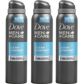 DOVE 도브 맨케어 데오드란트 스프레이 클린 컴포트 150ml 6팩, 3개