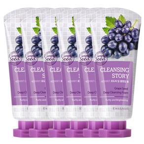 과일나라 세안이야기 포도씨 딥 클렌징 폼, 120g, 6개