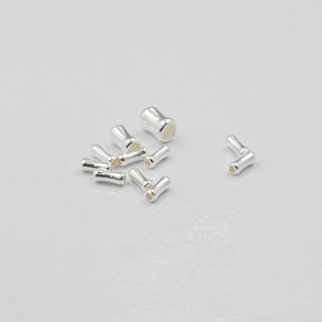 925 실버 부자재 미니 은파이프 팔찌 목걸이만들기 재료, 2.5x6mm