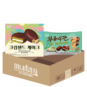 크자set 크림샌드케이크 피스타치오맛 + 자유시간 쿠키앤 피스타치오크림, 1개