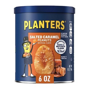 Plantes 솔티드 캐러멜 땅콩 (8개 팩 170g(6온스) 통)