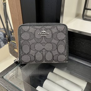 코치 시그니처 자카드 스몰 지퍼 어라운드 지갑 COACH SMALL ZIP AROUND WALLET IN SIGNATURE JACQUARD CH389 호환