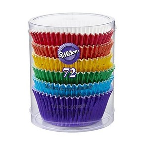 윌튼 Wilton 베이킹컵 머핀컵 72 개 레인보우 컵케이크 라이너, 1개