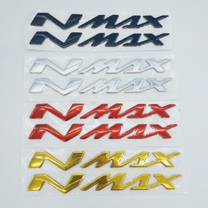 2021 야마하 NMAX 3D 로고 스티커 데칼 엠블럼, 실버, 1개