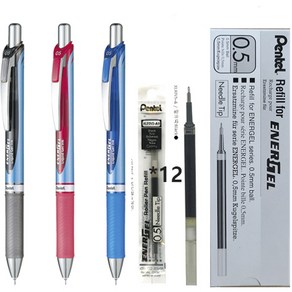 Pentel 에너겔 노크식 볼펜 리필 세트