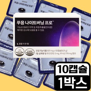 푸응 나이트버닝 프로 체지방 잔티젠 1박스(10일분), 1박스, 600mg, 10정