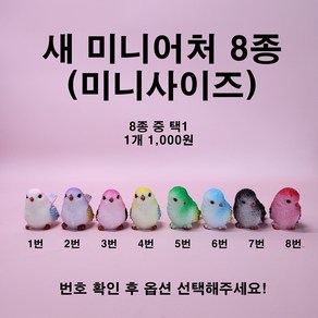 미니사이즈 새 피규어 8종 인테리어소품 새 미니어처, 선택3번 새미니어처