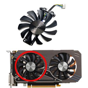 960 GTX1060 카드 GDDR5 GeFoce 선풍기 GA81S2U 교체 그래픽 4GB 용 ZOTAC 신제품, 0 left fan