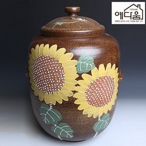 재유해바라기 쌀독항아리 10kg, 혼합색상, 24 x 41 cm, 1개