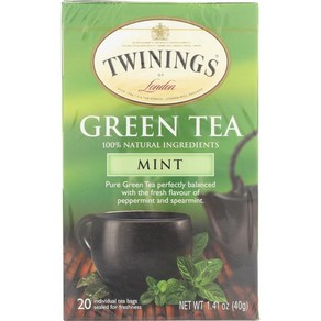 Twinings Geen Tea And Mint 20'S 40G 트와이닝 그린티 앤 민트 20'S 40G, 1개