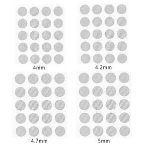 20 개/몫 바석 접착 전문 이어폰 먼지 네트워크 스틸 메쉬 필터 스크린 4mm/4.2mm/4.7mm/5mm 스탠드