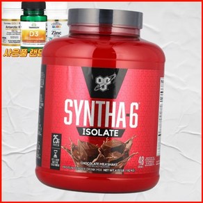 BSN Syntha-6 Isolate 프로틴 파우더 드링크 믹스 초콜릿 밀크셰이크 1.82kg(4.02lb), 1.82kg, 1개