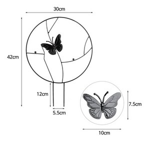 넝쿨 식물 지지대 원형 하트 화초 지주대 [오디가 ODIGA], 검정색(Black), 2번 디자인, 1개