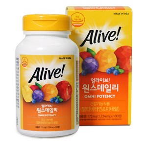 얼라이브 원스데일리 멀티비타민 1724MG X 100정 나우핫, 1개