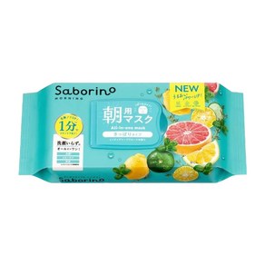 SABORINO 사보리노 아침용 산뜻한 타입 마스크 32매입 민티 그레이프 후르츠향, 32개