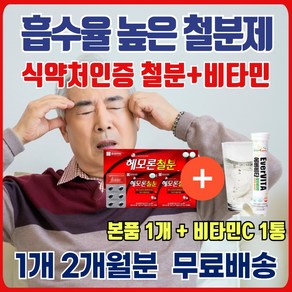 식약처 인증 철분 영양제 어르신 노인 어지러움에 좋은 헴철 헤모글로빈 에너지 혈액 생성 산소 활력 어지럼증 어지러움 현기증 60대 70대 80대 고령자 철분제 철 보충제 에너데이, 1개, 120정