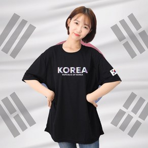 대한민국 KOREA 코리아 홀로그램 티셔츠 태극기 우리나라 외국인 선물 해외 한국 관광 기념 티셔츠