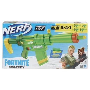 NERF Fotnite SMG-Zesty - 10 10 엘리트 다트 블래스터 이동식 스톡 및 배럴 이동식, 1개