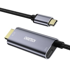 초텍 C to HDMI + PD 케이블 (1.8m) 모니터 노트북 미러링, 1.8m, 1개