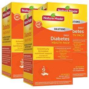 네이쳐 메이드 다이어베틱 건강팩 60팩 Natue Made Diabetes Health 60pack -3개 SET, 3개, 60회분