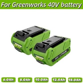 GeenWoks용 교체 리튬 이온 배터리 29472 전동 공구 40V 18000mAh 6000mAh 40V G-MAX 29252 20202 22262 27062 21242, 1개, 1개입