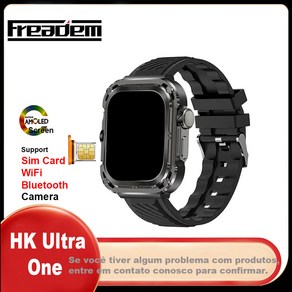 남녀공용 4G 워치 HK 울트라 원 스마트워치 49mm SIM 카드 와이파이 네트워크 GPS 지도 앱 다운로드 카메라 32G 저장 스마트