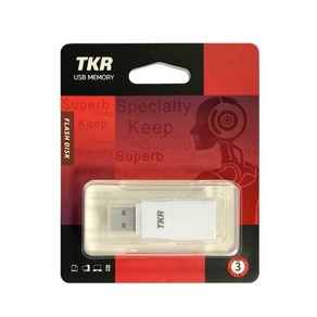 [태경리테일] USB TKR D30 [USB2.0] [4GB/화이트], 1개, 0