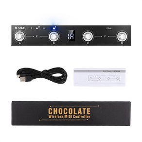 M VAVE 초콜릿 프로그래밍 가능 무선 MIDI 시스템 앱 제어 기타 페달 BIAS FX 2 익스프레션 줌 MS 50G G1xon, Chocolate, 1개